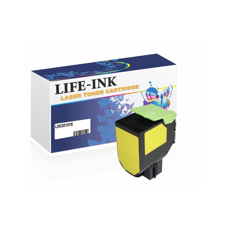 Life-Ink Toner ersetzt 702HY,700H4 fr Lexmark Drucker gelb 3.000 Seiten
