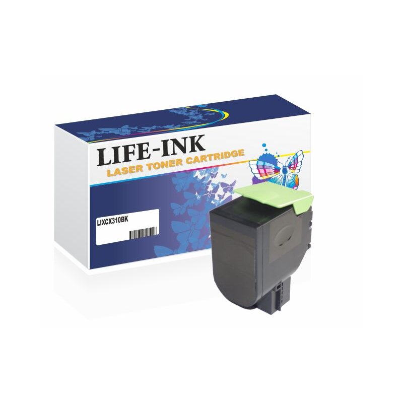 Life-Ink Toner ersetzt 800S1, 802SK fr Lexmark Drucker schwarz 2.500 Seiten