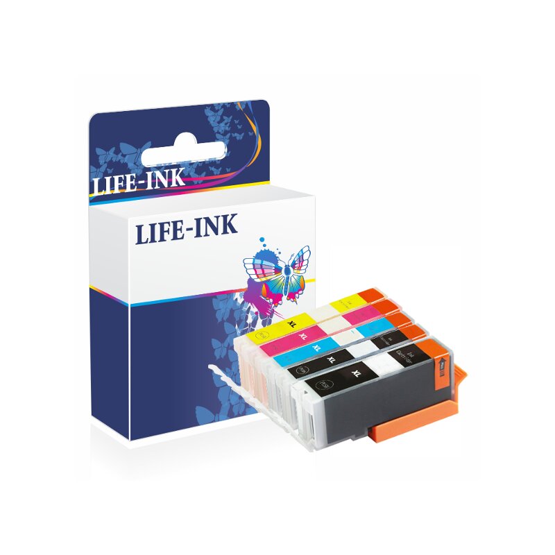 Life-Ink Multipack ersetzt PGI-570, CLI-571 XL für Canon Drucker 5 Dr