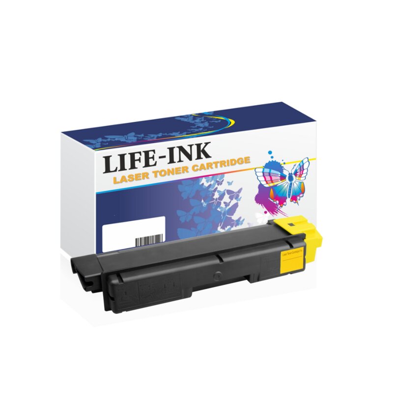 Life-Ink Toner ersetzt TK-5140Y fr Kyocera gelb
