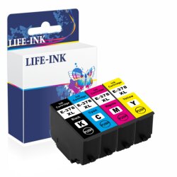 Life-Ink Druckerpatronen 4er Set ersetzt Epson 378, 378XL