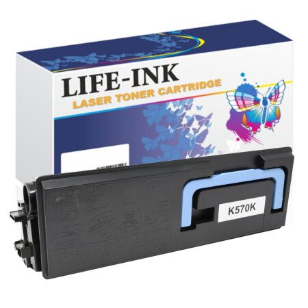 Life-Ink Toner ersetzt Kyocera TK-570K, 1T02HG0EU0 für Kyocera Drucker schwarz