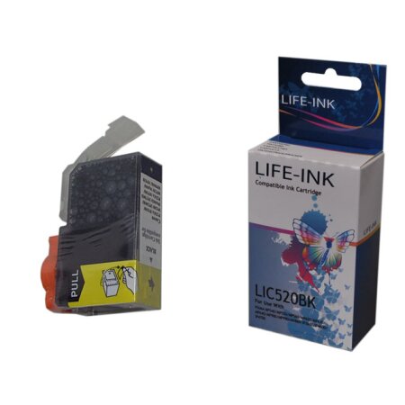 Life-Ink Druckerpatrone ersetzt PGI-520PGBK für Canon Drucker black