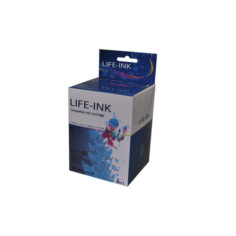 Life-Ink Multipack LI1100 (ersetzt LC-1100, LC-980) fr Brother Drucker 4 Druckerpatronen