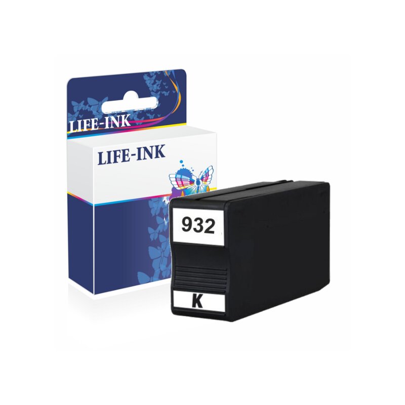 Life-Ink Druckerpatrone ersetzt CN057AE, 932 XL fr HP Drucker black