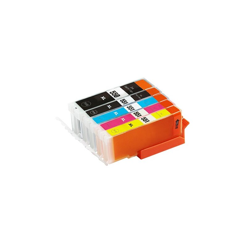 Life-Ink Multipack ersetzt PGI-550, CLI-551 XL für Canon Drucker 5 Dr